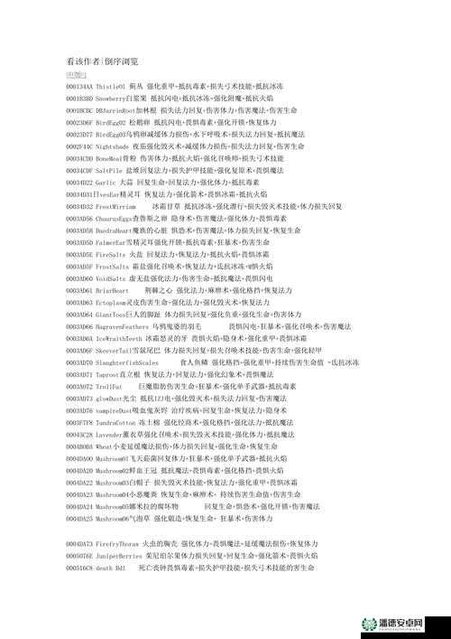 上古卷轴5炼金术深度探索，物品合成配方及代码全面解析指南