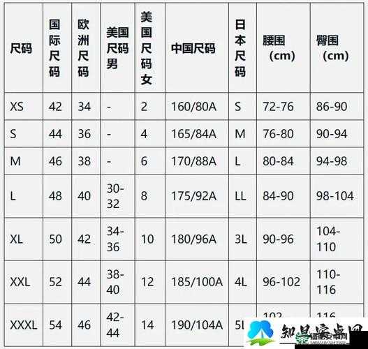 国产尺码与欧洲尺码对比分析及差异解读