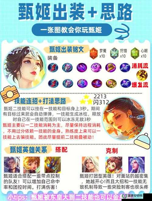 王者荣耀甄姬如何搭配符文才能发挥最强实力，你选对了吗？